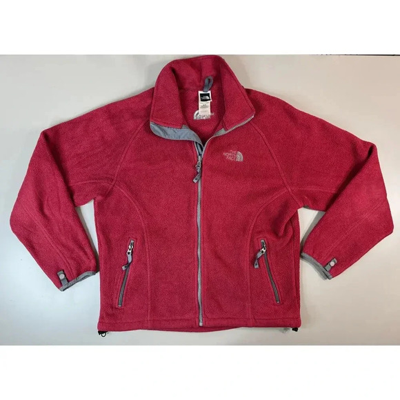 The North Face Jackets & Blazers - The North Face Women’s Medium Vintage Red Gray Zip Up Fleece Jacket Y2K Zip Up